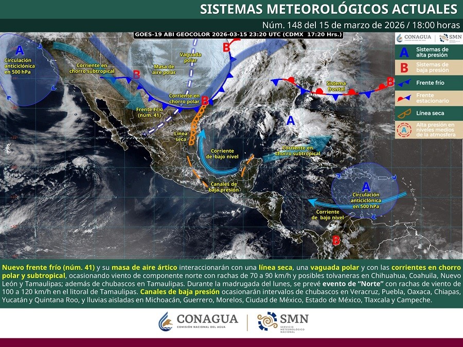 Frente Frío 41 traerá temperatura fresca y viento intenso a Reynosa